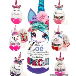 Personalisiertes XXL Überraschungsei mit Einhorn Motiv üei Geschenk Geschenke