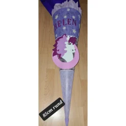 Pferd Einhorn1 Schultüte Zuckertüte als DIY Set oder in handarbeit hergestellt-personalisiert, individuell
