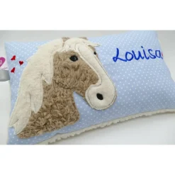 Pferdekissen Namenskissen Taufkissen Kuschelkissen Kindergartenkissen Geburtsgeschenk Pferd Pferdchen Pony