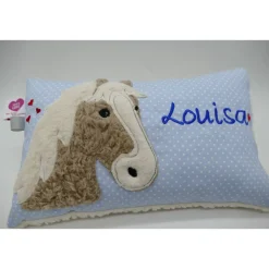Pferdekissen Namenskissen Taufkissen Kuschelkissen Kindergartenkissen Geburtsgeschenk Pferd Pferdchen Pony