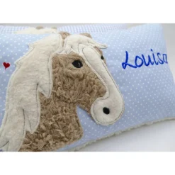 Pferdekissen Namenskissen Taufkissen Kuschelkissen Kindergartenkissen Geburtsgeschenk Pferd Pferdchen Pony