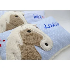 Pferdekissen Namenskissen Taufkissen Kuschelkissen Kindergartenkissen Geburtsgeschenk Pferd Pferdchen Pony