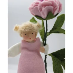 Pfingstrose - Jahreszeitentisch - Waldorf Art -handgefertigte Blumenkinder - einzigartige Blumenkinder - Art.Nr.FR2