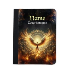 Phönix Zeugnismappe personalisiert | Zeugnismappe | Zeugnismappe mit Namen | Urkundenmappe