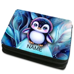 Pinguin Federmäppchen inkl. Inhalt mit Name / personalisierbar