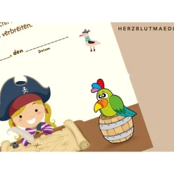 Piraten Geburtstag Ideen - Mitgebsel für die ultimative Piratenparty - Urkunde in DIN A4 als digitale Datei