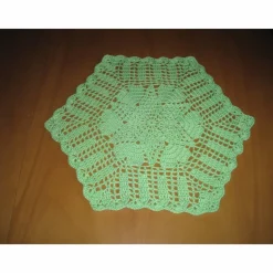 Platzdeckchen "Frühling mit Herz" zartgrün PlatzSet Tischset Deko 6-eckig