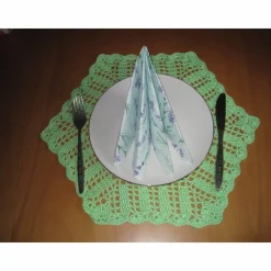 Platzdeckchen "Frühling mit Herz" zartgrün PlatzSet Tischset Deko 6-eckig