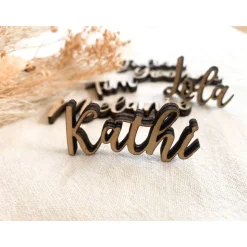 Platzkarten Tischkarten Namen aus echtem Eichenholzfurnier