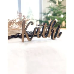 Platzkarten Tischkarten Namen aus echtem Eichenholzfurnier