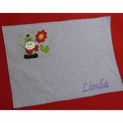 Platzset Esel Franz mit Wunschnamen Artikelnr.128