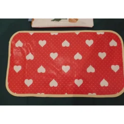 Platzset Lätzchen Weihnachtsteddy beidseitig nutzbar aus Wachstuch