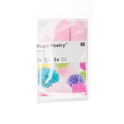 Pompons Seidenpapier 3 Stück rosa