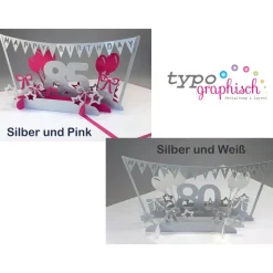 Pop-up Karte zum Geburtstag – Zahl wählbar – personalisierbar & handgemacht