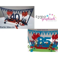 Pop-up Karte zum Geburtstag – Zahl wählbar – personalisierbar & handgemacht