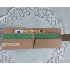 Portemonnaie Geldbörse Gutscheinkarten-Verpackung Geldgeschenk Geldgeschenkverpackung zu Weihnachten