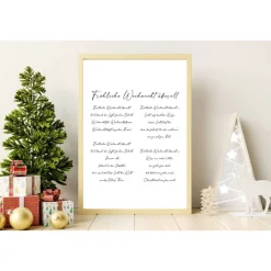 Poster FRÖHLICHE WEIHNACHT ÜBERALL | Weihnachtslied | Weihnachtsgeschenk | Merry Christmas | Frohe Weihnachten | Geschen