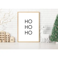 Poster HO HO HO | Weihnachtslied | Weihnachtsgeschenk | Merry Christmas | Frohe Weihnachten | Geschenk Familie | xmas |