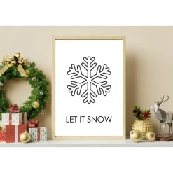 Poster LET IT SNOW | Weihnachtslied | Weihnachtsgeschenk | Merry Christmas | Frohe Weihnachten | Geschenk Familie | xmas