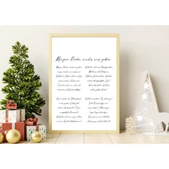 Poster MORGEN KINDER WIRDS was geben | Weihnachtslied | Weihnachtsgeschenk | Merry Christmas | Frohe Weihnachten | Gesch