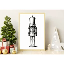 Poster NUSSKNACKER Weihnachtsgeschenk Frohe Weihnachten Geschenk Familie Weihnachtsdeko Weihnachtliche Wandkunst xmas