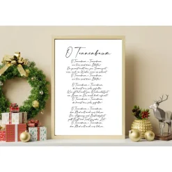 Poster O TANNENBAUM | Weihnachtslied | Weihnachtsgeschenk | Merry Christmas | Frohe Weihnachten | Geschenk Familie | xma