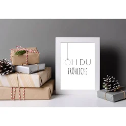Poster OH DU FRÖHLICHE | Weihnachtslied | Weihnachtsgeschenk | Merry Christmas | Frohe Weihnachten | Geschenk Familie |