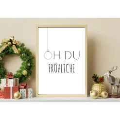 Poster OH DU FRÖHLICHE | Weihnachtslied | Weihnachtsgeschenk | Merry Christmas | Frohe Weihnachten | Geschenk Familie |