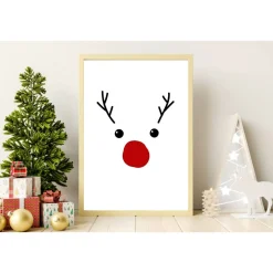 Poster Set Weihnachten Schneemann HoHoHo Rentier Weihnachtsmütze rote Nase perfekte Weihnachtsdeko Weihnachtsgeschenk