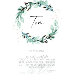 Poster Taufe / Taufspruch / Geschenk zur Taufe, Konfirmation, Kommunion