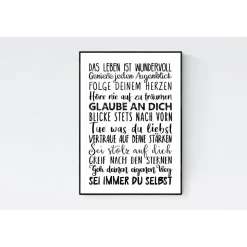 Poster Teenie Student Geschenk Mutmacher Wünsche - Sprücheposter Teeniezimmer Jugendzimmer Studentenbude
