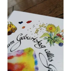Postkarte A6 "Zum Geburtstag alles Gute und viel Freude"