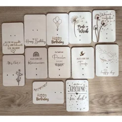 Postkarte aus Holz / Grußkarte / Holzkarte / Geldgeschenk / Geburtstagskarte / Geschenkidee zum Geburtstag