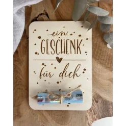 Postkarte aus Holz / Grußkarte / Holzkarte / Geldgeschenk / Geburtstagskarte / Geschenkidee zum Geburtstag