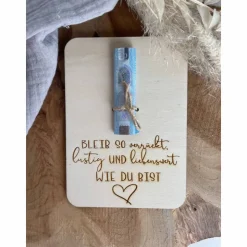 Postkarte aus Holz / Grußkarte / Holzkarte / Geldgeschenk / Geburtstagskarte / Geschenkidee zum Geburtstag