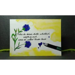 Postkarte DIN A6 - Was du deiner Mutter schuldest