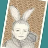 Postkarte "Hasenkind" /// ABVERKAUF