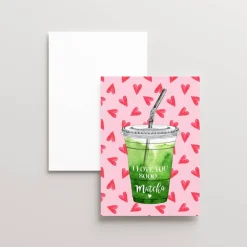 Postkarte *I love you so Matcha* / Geschenkkarte für Valentinstag und Geburtstag