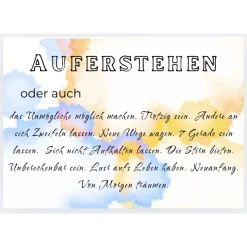 Postkarte Ostern Grußkarte tiefsinnig inspirierend