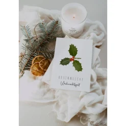 Postkarte Weihnachten Beeren A6 weihnachtliche Grußkarte - Tannenzweig Weihnachtskarte - Grußkarte besinnliche Weihnacht