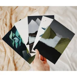 Postkarten-Set Island A6 Reisekarten Skandinavien - Nordlichter Karte Reise - Geschenkverpackung Reise - Postkartenset I