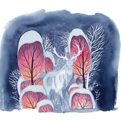 Postkarten-Set Wintermärchen | Magischer Winterzauber in Aquarell