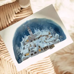 Postkarten-Set Wintermärchen | Magischer Winterzauber in Aquarell