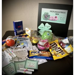 Prüfungsstressbox, Motivationsbox für alle die vor großen Prüfungen stehen - fertig befüllt