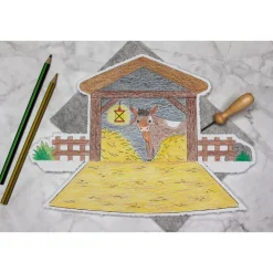 Prickel-Vorlagen-Set „Weihnachtskrippe“ inkl. Zubehör