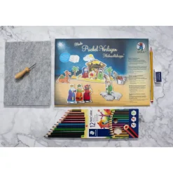 Prickel-Vorlagen-Set „Weihnachtskrippe“ inkl. Zubehör