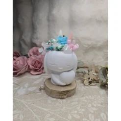 Prinzessin Hoppel – handgefertigte Raysin Figur mit Trockenblumen