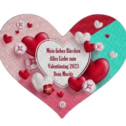 Puzzle Valentinstag mit Wunschtext | Geschenk Liebe Valentinstag