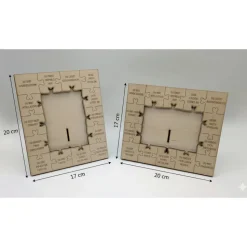 Puzzle-Liebe – Personalisierbarer Laser-Holzrahmen mit Gravur & Puzzle-Design