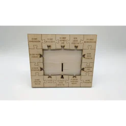 Puzzle-Liebe – Personalisierbarer Laser-Holzrahmen mit Gravur & Puzzle-Design